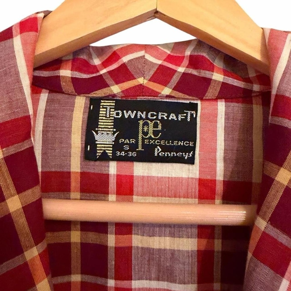 Vintage 60s Towncraft by Penneys Plaid Robe | Belted House Coat